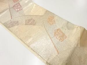 アンティーク　片輪車模様織出し袋帯（材料）